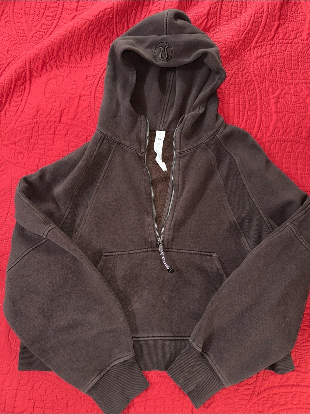 Lululemon Scuba Oversized Half-Zip Hoodie in the color Nomad size medium large